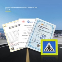 Film rétro-réfléchissant jaune fluorescent PMMA de qualité ingénierie haute intensité, durée de vie de plus de 5 ans pour la signalisation routière