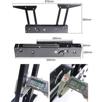Mécanisme de table basse relevable WT01-01 avec charnières à ressort extensibles pour cuisine et usage scolaire en métal, fer et acier