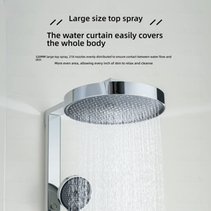Wayon nouveau système de douche <span class=keywords><strong>Tiktok</strong></span> Smart Led dos taille Massage système de douche exposé mural salle de bain robinets ensemble de douche - Product Image 3