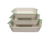Ensemble de plats à pâtisserie personnalisés pour la cuisine, plat à four rectangulaire, plats à gratin en céramique, plat à four pour four à gaz