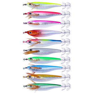 Señuelo de pesca de calamar ABS de 10CM-9G al por mayor, señuelo de pesca de pulpo y camarón para agua salada, señuelo de pesca con mosca, señuelo de pesca de flotación media - Product Image 1