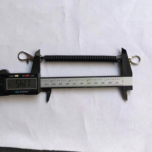 Vente en gros de porte-clés à ressort hélicoïdal en plastique de couleur unie et coloré - Product Image 3