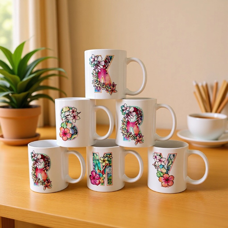 Diseño personalizado de una sola cara para tazas blancas