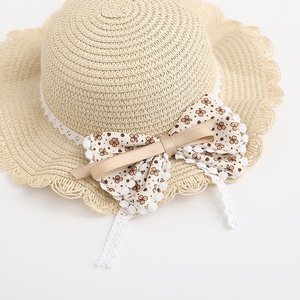 <span class=keywords><strong>Sombrero</strong></span> de Paja para Niños con Bolsa, Adorno de Lazo y Encaje, Estilo Princesa, Correa para la Barbilla, para Playa, Verano, Aire Libre, Casual, Fabricante de Sombreros Personalizados - Product Image 2