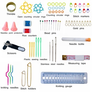 100pcsneedles may kit công cụ Crochet Hook Set DIY nhôm Crochet Kit với sợi đan - Product Image 2