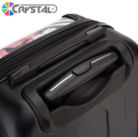 Carrito de equipaje transparente con diseño personalizado, Maleta de viaje con impresión personalizada, cristal 100%, gran oferta