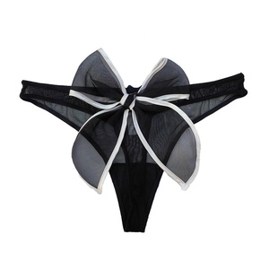 HANO New Mesh fiocco nastro ragazza <span class=keywords><strong>perizoma</strong></span> Sexy trasparente biancheria intima donna a vita bassa - Product Image 6