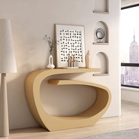 Table console en métal de luxe pour salon, chambre, hôtel, entrée - Table d'angle moderne minimaliste pour usage domestique
