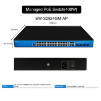 Buen Precio, Switch Ethernet Gigabit de Capa 2 con 48 Puertos PoE, Web/CLI, SNMP, VLAN/QoS, Soporte de Firmware para Cámaras IP
