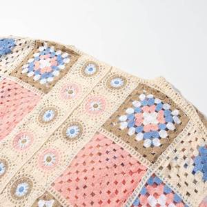 Nouveautés printemps 2026 |   Cardigan en crochet style artistique vintage pour femme <span class=keywords><strong>MYST</strong></span>&ZA, cardigan ample en tricot jacquard ajouré avec nœud - Product Image 4
