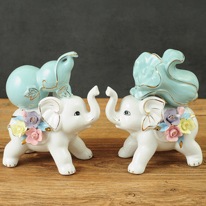 <span class=keywords><strong>Moderno</strong></span> creativo in ceramica elefante decorazione per la vita ufficio o armadietto del vino elegante Top-tavolo <span class=keywords><strong>arredamento</strong></span> per la casa per la decorazione della casa - Product Image 1