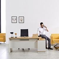 Bureau de direction moderne en bois MIGE avec garantie de 3 ans pour le bureau à domicile