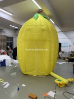 Stand de limonade jaune Cabine gonflable Tente de citron avec logo personnalisé