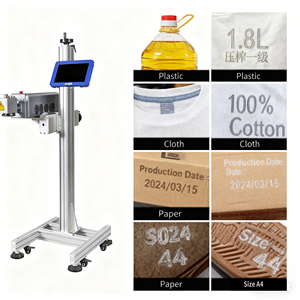 Mesin penanda Laser, pencetak CO2 Laser CO2 otomatis Online untuk tas botol tanggal kedaluwarsa - Product Image 4
