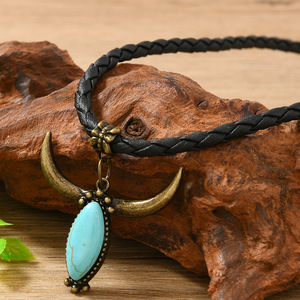 <span class=keywords><strong>Collier</strong></span> tête de <span class=keywords><strong>taureau</strong></span> gothique en pierre bleue <span class=keywords><strong>Collier</strong></span> pendentif animal punk Bijoux <span class=keywords><strong>zodiaque</strong></span> <span class=keywords><strong>taureau</strong></span> pour femme Cadeau d'anniversaire - Product Image 3