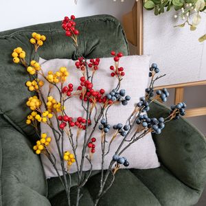 CallaFloral - Rama Individual de Fruta de la Fortuna Artificial, Plástico Azul, Decoración de Interior - Product Image 1