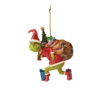 Vente en gros de décorations de Noël amusantes, ornements suspendus en acrylique vert Grinchs, pendentif d'arbre, accessoires d'ornement