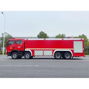 HOWO Camión <span class=keywords><strong>de</strong></span> <span class=keywords><strong>bomberos</strong></span> Delantero Cuatro Trasero Ocho Chasis Automático Espuma Proporcionador 25 Cubo Espuma Camión <span class=keywords><strong>de</strong></span> <span class=keywords><strong>bomberos</strong></span> - Product Image 1