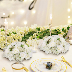 Centrotavola per Matrimoni con Sfera di Fiori Artificiali di Rose e Ortensie, Composizione Floreale in Seta per Decorazioni di Feste, Casa, Pareti e Archi, Vendita all'Ingrosso - Product Image 4