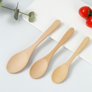 Custom Logo Bamboo Tea Spoon Long Handle Wooden Jam Coffee Dessert Scoop Mirror for Modern Home Food Giveaways Measuring <strong>Purpose</strong> - Product Image 1