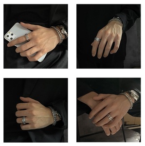 써지컬 스틸 남성용 회전 체인 반지 불안 해소 패션 링 - Product Image 4