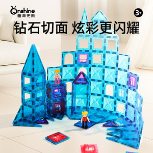 Onshine Magnetic Building Blocks Ice Castle 63Pcs <b>Educational</b> <b>Toy</b> For Children 3+ Years Old Plastic Construction Set - Product Image 1