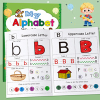 Mein Alphabet-Arbeitsheft A-Z Groß- und Kleinbuchstaben Nachzeichnen Malbuch Vorschulkinder Englisch-Lernbuch