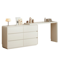 Table de maquillage et commode de chevet combinée en bois de bouleau massif, réglable, style moderne et minimaliste, nouveau modèle