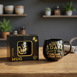 Golden print ceramic mug multicolor - Product Image 1