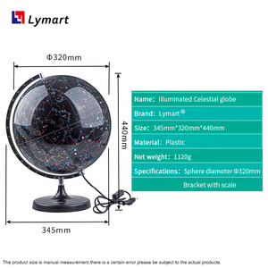 Negro estrella quả cầu thiên thể với vật liệu nhựa chiếu sáng LED - Product Image 3