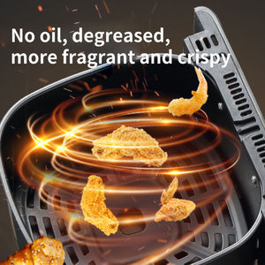 7L Dual Heater No Oil Fast Cooking 2 Heating Deep Oven Stainless Steel Liner Smart Touch Screen <b>Control</b> Air Fryer Air Fryer 7L D - Product Image 4