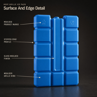Glacière portable en plastique HDPE Blue Leopard 200 ml, étanche, pour boissons fraîches et usage extérieur