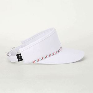 Casquette de golf à visière en corde pour sport en plein air, avec logo brodé personnalisé, protection solaire UV, séchage rapide, blanche, vente en gros usine BSCI - Product Image 4
