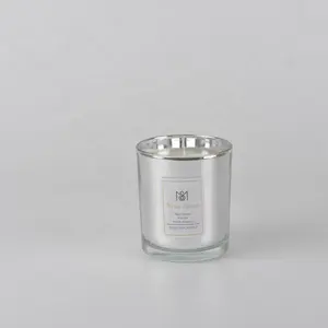 8Oz Luxury Electroplating Dazzling Color Silvering Gild Glass Jar Candles Scented Soy Wax Candle Home Fragrance For Gift