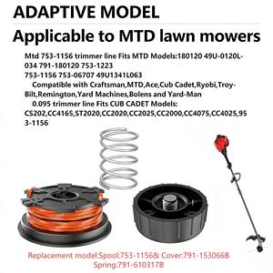 753-1156 Conjunto de Carrete de Hilo Doble para Desbrozadora 0.095" 18Ft para MTD CS202 CC4165 ST2020 CC2020 CC2025 CC2000 Troy-Bilt Remington - Product Image 5