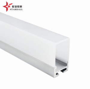 Luminaire LED linéaire architectural pour haut plafond, avec profilé en aluminium, CRI90, 2700K, IP20, dimmable, garantie 3 ans, pour bureaux et plafonds en plâtre - Product Image 1