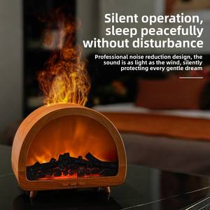 Difusor de Aroma con Diseño de Chimenea, Enchufable, Capacidad de 0.5L, Humidificador e Ionizador, para Escritorio y Hogar, con Luces de Colores - Product Image 2