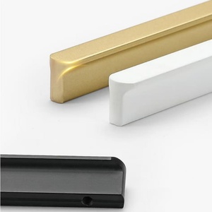 Poignée en T en alliage d'aluminium, directement de l'usine, moderne et luxueuse, noire et blanche, 96 mm, réglable, pour armoire, placard, tiroir - Product Image 2