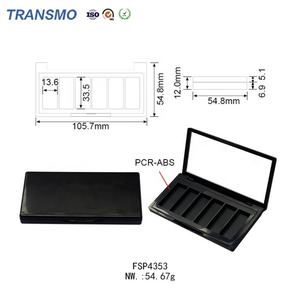 Emballage de fards à paupières cosmétiques PCR de qualité, étiquette privée, 6 couleurs, palette de fards à paupières PCR vide avec miroir - Product Image 2