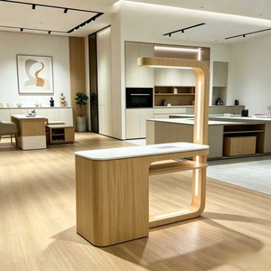 Table de manucure individuelle en bois avec aspirateur intégré, simple et économique, pour salon de manucure, avec rangement - Product Image 6
