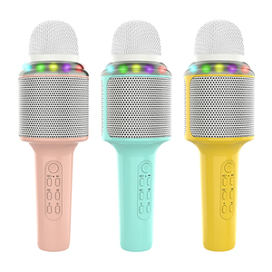 Portable Handheld Speaker Machine Blue Tooth Children <b>Microphone</b> Gold and Blue Kids <b>Wireless</b> <b>Microphone</b> for Sin - Product Image 3