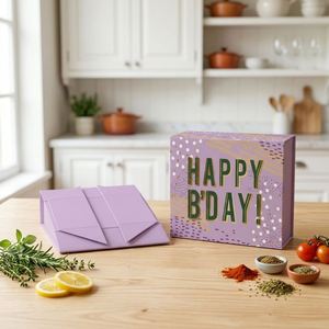 Boîte cadeau pliable en papier recyclable noir de qualité supérieure avec couvercle magnétique personnalisé, à poignée, pour les cadeaux de Noël - Product Image 3