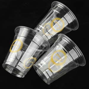 Vaso desechable transparente de plástico PET para café helado con tapas, con logo personalizado impreso, en tamaños de 8, 12, 16, 24 y 32 onzas. - Product Image 3