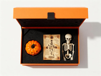 Boîte cadeau de chocolats d'Halloween en forme de crâne avec logo imprimé et ruban - Fabricant personnalisé, vente en gros et présentoir de détail