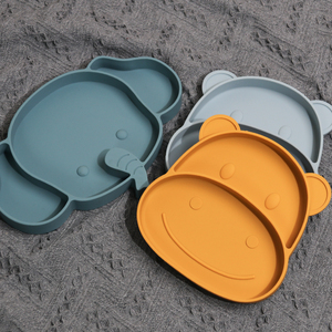 2021 Nóng Bán Bé Món Ăn Tấm Bé Ăn Silicone Vị Trí Hút - Product Image 2