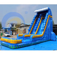 Vente Flash : Toboggan Aquatique Gonflable Tropical de 8,8 m pour Jardin, Qualité Commerciale, en PVC, Idéal pour Locations de Fêtes, Toboggans Aquatiques Gonflables pour Adultes