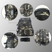 Mochila Táctica de Camuflaje para Hombre, Nuevo Diseño, Gran Capacidad, Expandible, Impermeable, de PVC y Poliéster con Cierre