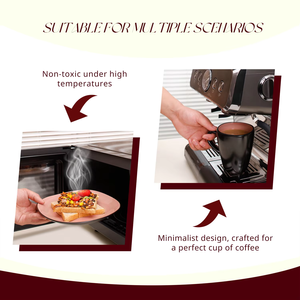 โปรโมชั่นเดือนกันยายน ชุดอาหารเซรามิกสไตล์นอร์ดิกสีชมพูเคลือบใต้ผิวแบบสร้างสรรค์ ชุดอาหารหินสำหรับรับประทานอาหารค่ำ - Product Image 3