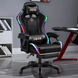 Venta al por mayor barato plegable Pu cuero masaje juego de ordenador <span class=keywords><strong>Silla</strong></span> <span class=keywords><strong>Gamer</strong></span> Racing Rgb Gaming sillas con <span class=keywords><strong>luces</strong></span> y altavoces - Product Image 2