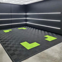 Baldosas Modulares Ventiladas para Piso de Garaje, Piso de Plástico, Tapete de Plástico para Taller de Detallado de Autos, Sala de Exposiciones